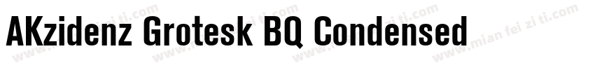 AKzidenz Grotesk BQ Condensed 中字体转换